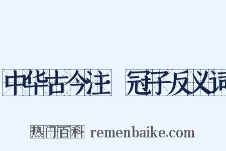 中华古今注·冠子反义词是什么意思的图片